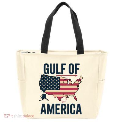 Gulf Of Usa America Funny Gulf Of Mexico Usa Flag Zip Tote Bag