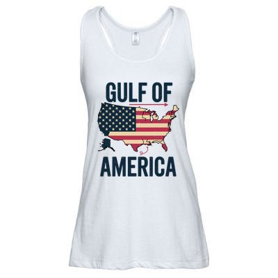 Gulf Of Usa America Funny Gulf Of Mexico Usa Flag Ladies Essential Flowy Tank