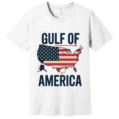 Gulf Of Usa America Funny Gulf Of Mexico Usa Flag Premium T-Shirt