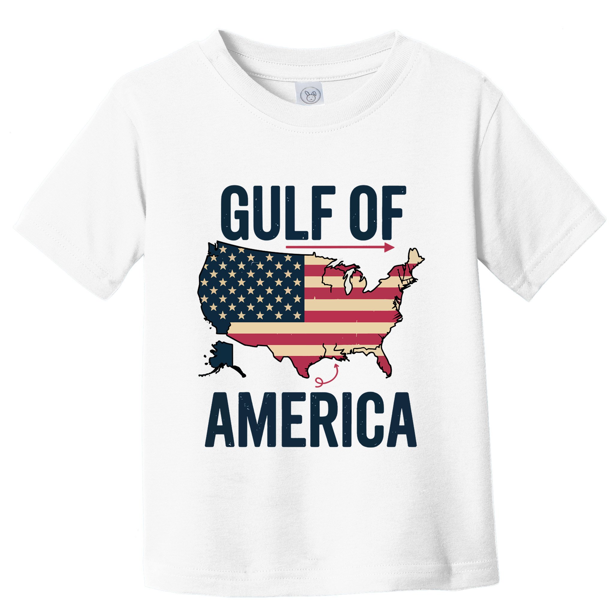 Gulf Of Usa America Funny Gulf Of Mexico Usa Flag Toddler T-Shirt