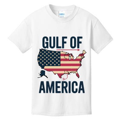 Gulf Of Usa America Funny Gulf Of Mexico Usa Flag Kids T-Shirt
