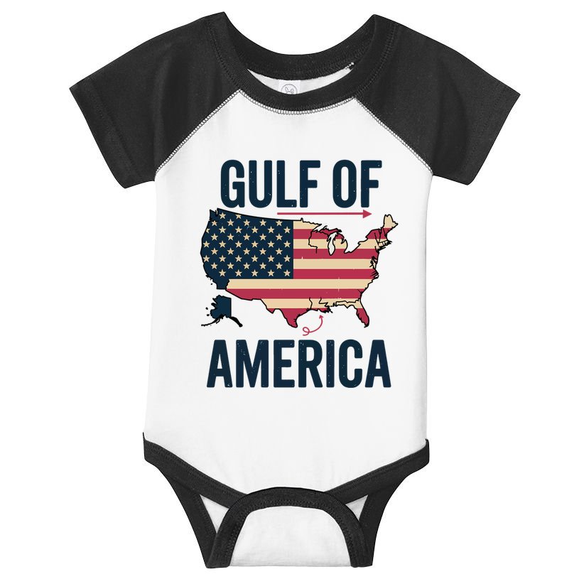 Gulf Of Usa America Funny Gulf Of Mexico Usa Flag Infant Baby Jersey Bodysuit