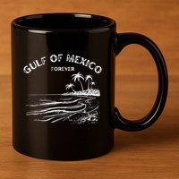 Gulf Of Usa America Funny Gulf Of Mexico Flag Map 4th July 11oz C Handle Ceramic Mug