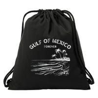 Gulf Of Usa America Funny Gulf Of Mexico Flag Map 4th July Drawstring Bag
