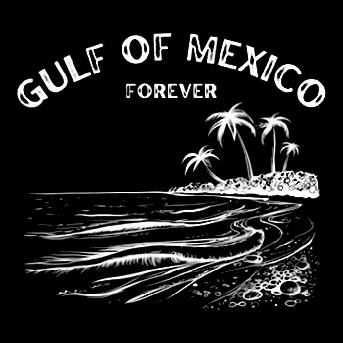 Gulf Of Usa America Funny Gulf Of Mexico Flag Map 4th July Drawstring Bag