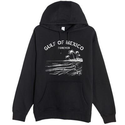 Gulf Of Usa America Funny Gulf Of Mexico Flag Map 4th July Premium Pullover Hoodie