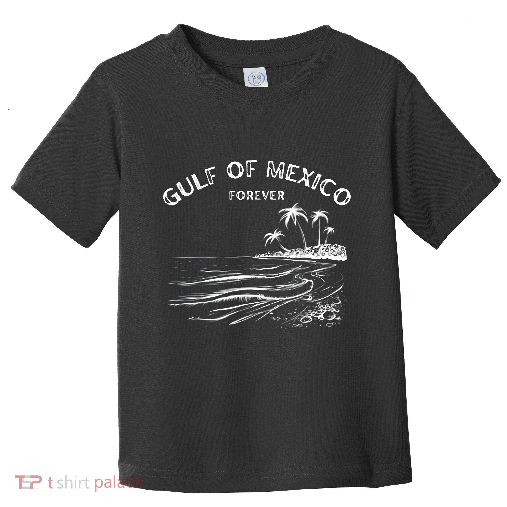 Gulf Of Usa America Funny Gulf Of Mexico Flag Map 4th July Toddler T-Shirt