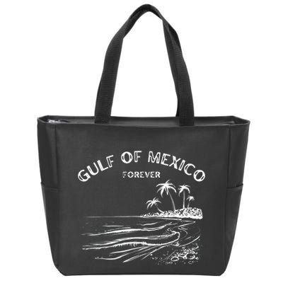 Gulf Of Usa America Funny Gulf Of Mexico Flag Map 4th July Zip Tote Bag