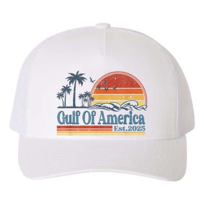 Gulf Of Us America Est 2025 Retro Vintage Beach Yupoong Adult 5-Panel Trucker Hat