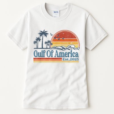 Gulf Of Us America Est 2025 Retro Vintage Beach Tall T-Shirt