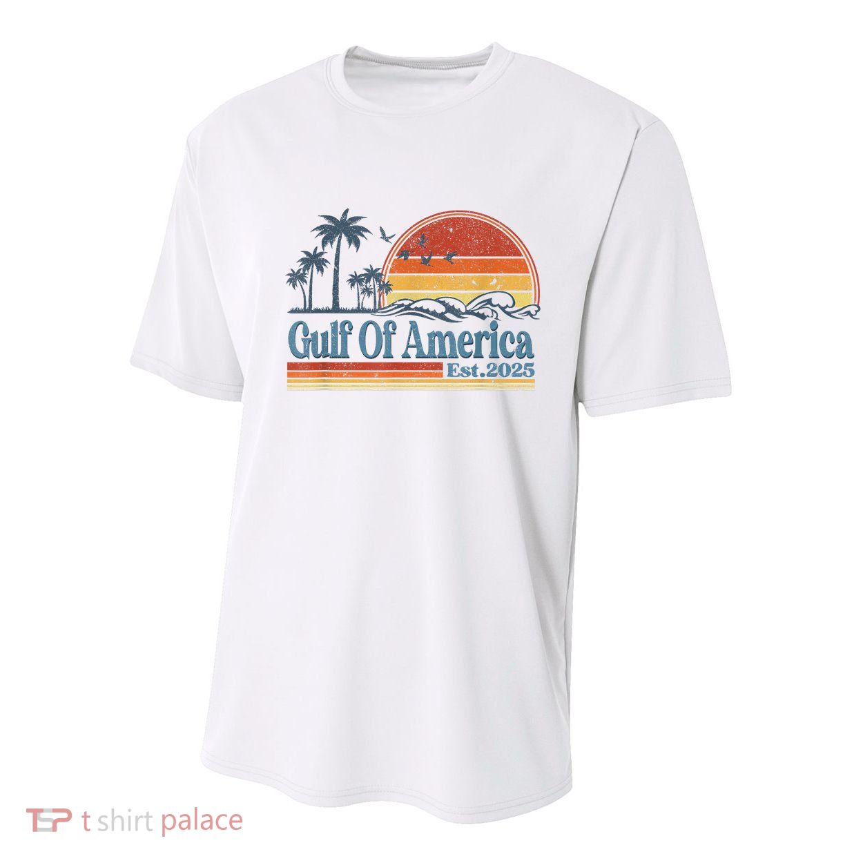 Gulf Of Us America Est 2025 Retro Vintage Beach Youth Performance Sprint T-Shirt