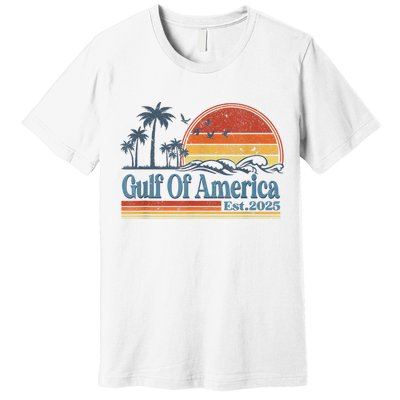 Gulf Of Us America Est 2025 Retro Vintage Beach Premium T-Shirt