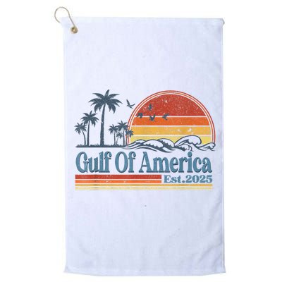 Gulf Of Us America Est 2025 Retro Vintage Beach Golf Towel