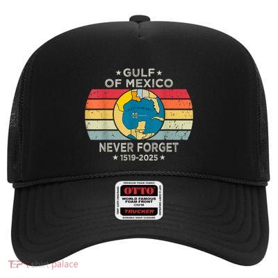 Gulf Of Usa America Funny Gulf Of Mexico High Crown Mesh Back Trucker Hat