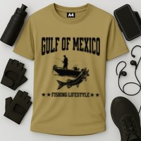 Gulf Of Us America Fishing Gulf Of Mexico Fishing Fish Cooling Performance Crew T-Shirt