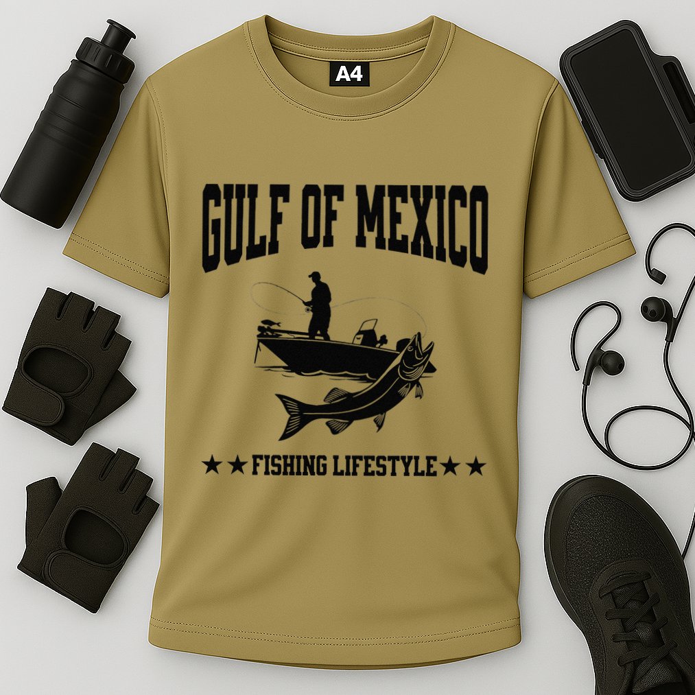 Gulf Of Us America Fishing Gulf Of Mexico Fishing Fish Cooling Performance Crew T-Shirt