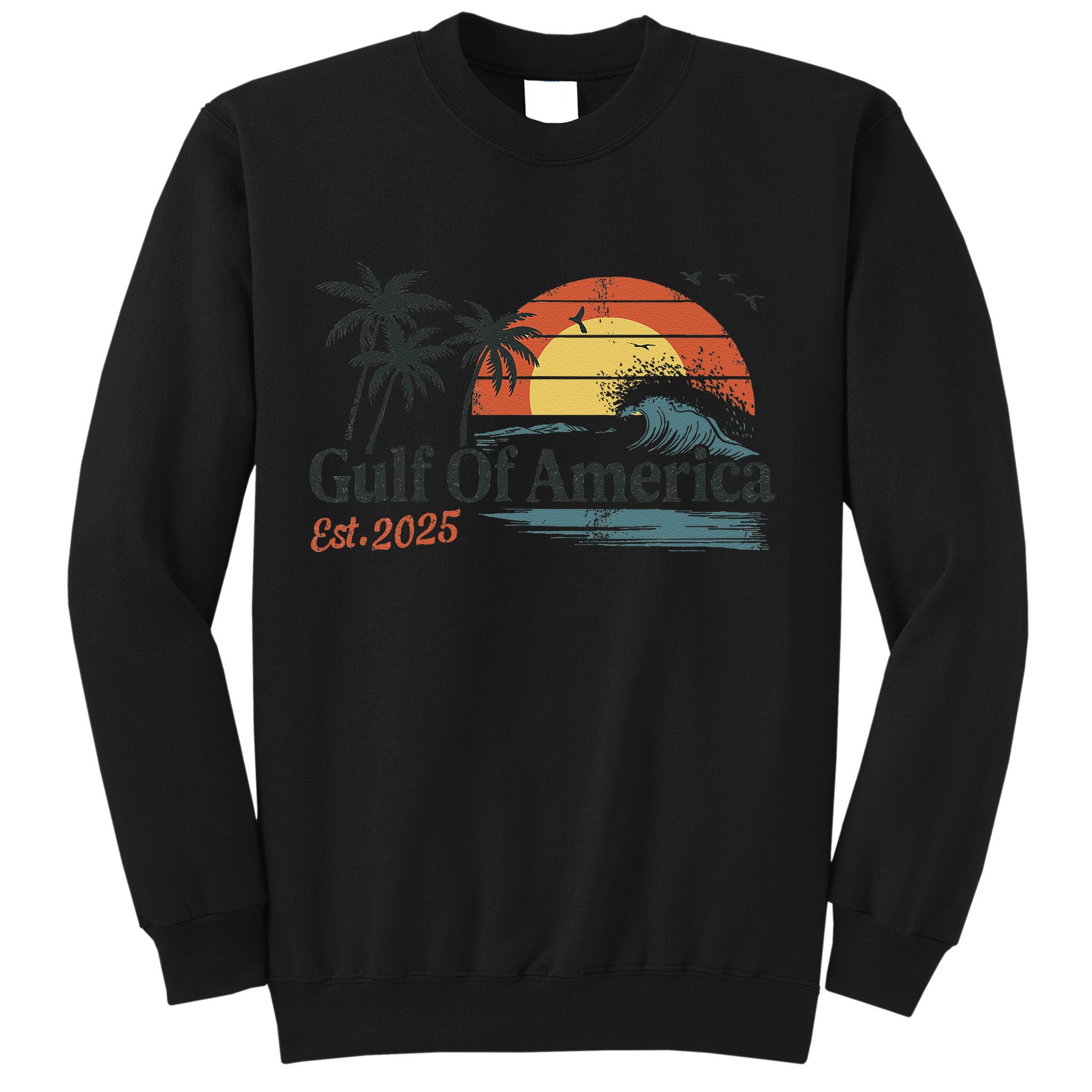 Gulf Of Usa America Est 2025 Retro Vintage Beach Sweatshirt