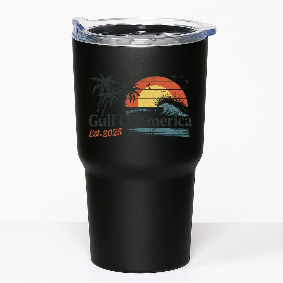 Gulf Of Usa America Est 2025 Retro Vintage Beach Tumbler