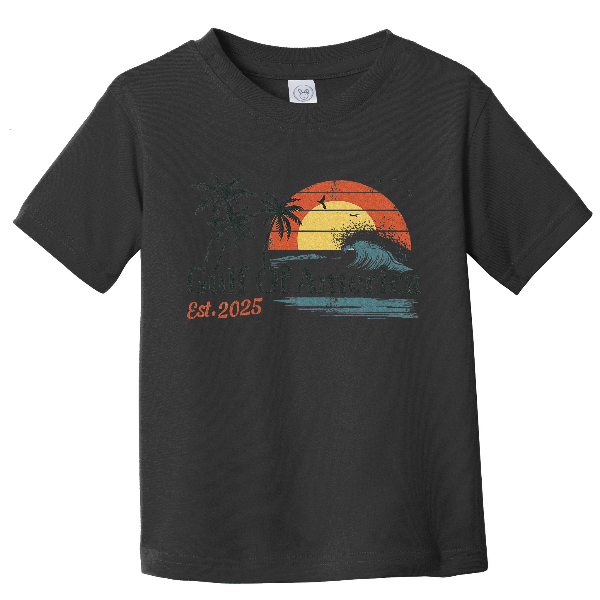 Gulf Of Usa America Est 2025 Retro Vintage Beach Toddler T-Shirt
