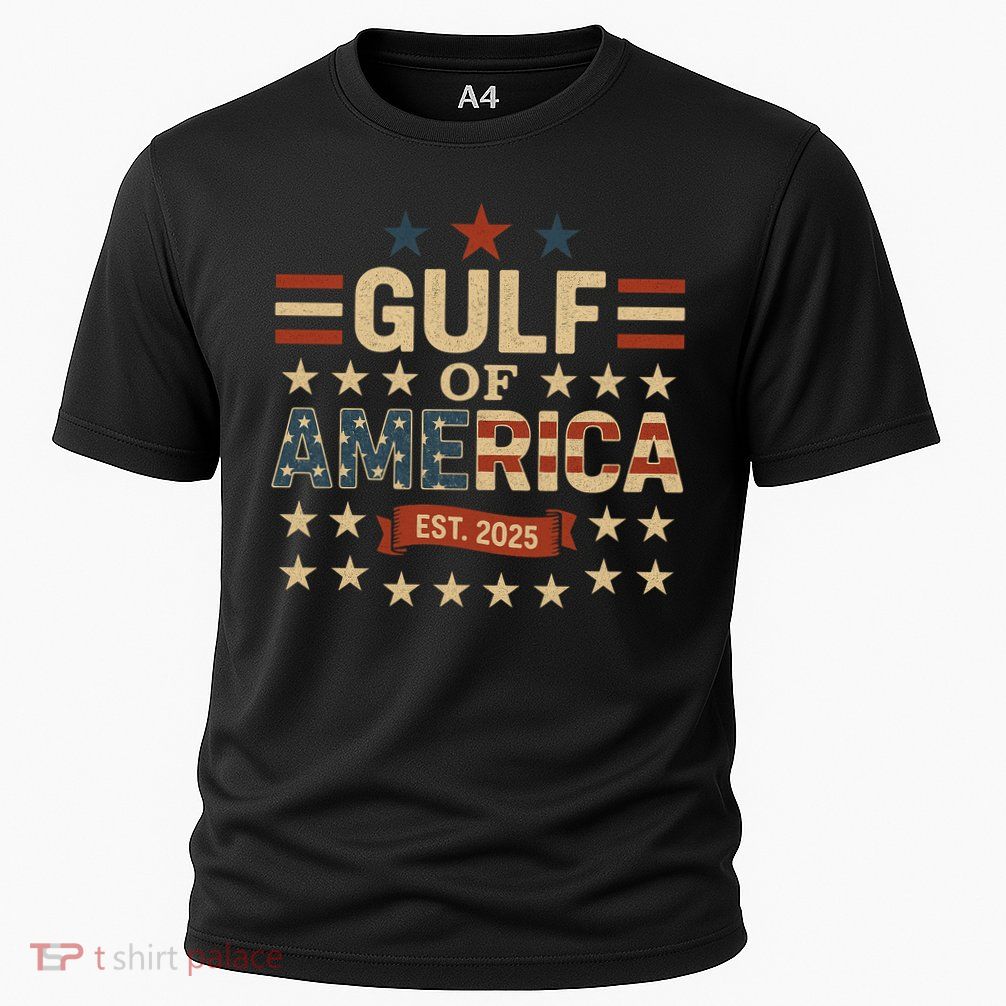 Gulf Of USA America Est 2025 American Flag Cooling Performance Crew T-Shirt