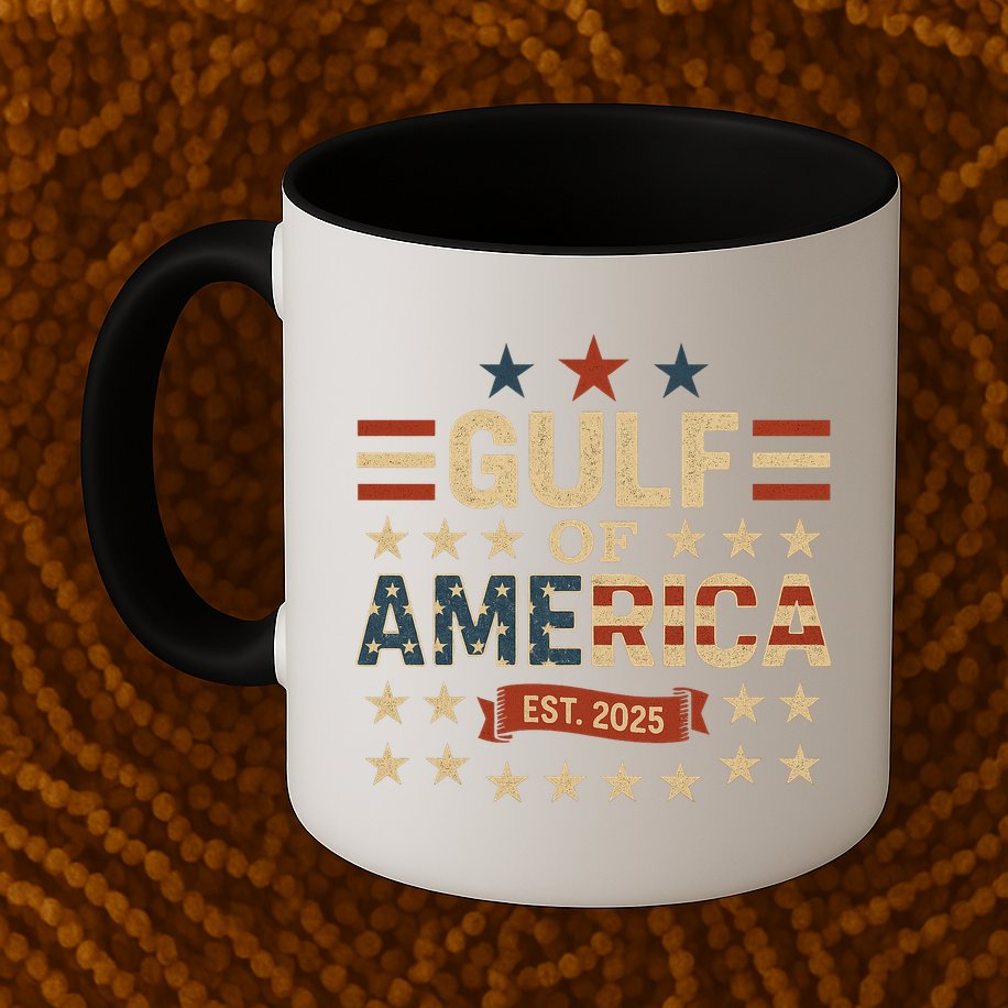 Gulf Of USA America Est 2025 American Flag Mug