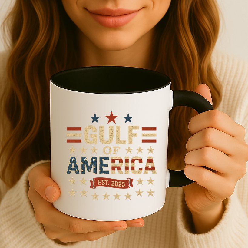 Gulf Of USA America Est 2025 American Flag Mug