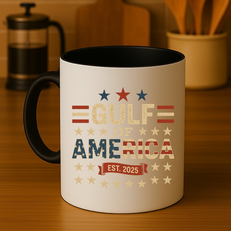 Gulf Of USA America Est 2025 American Flag Mug