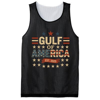 Gulf Of USA America Est 2025 American Flag Mesh Reversible Basketball Jersey Tank