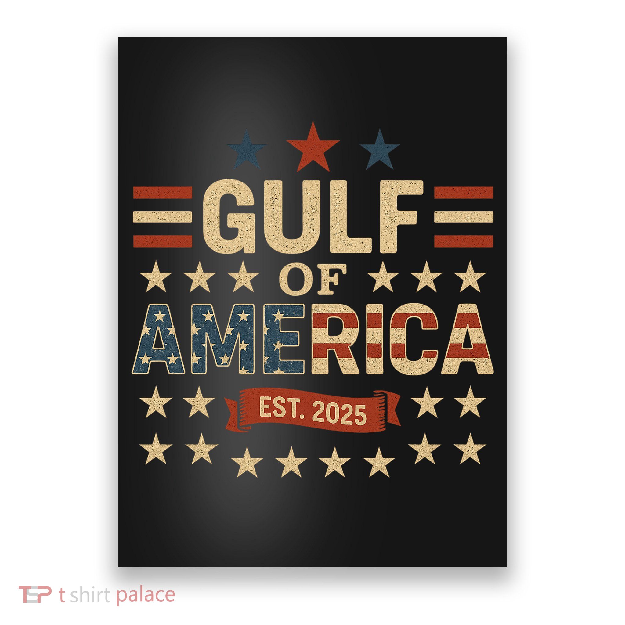 Gulf Of USA America Est 2025 American Flag Poster