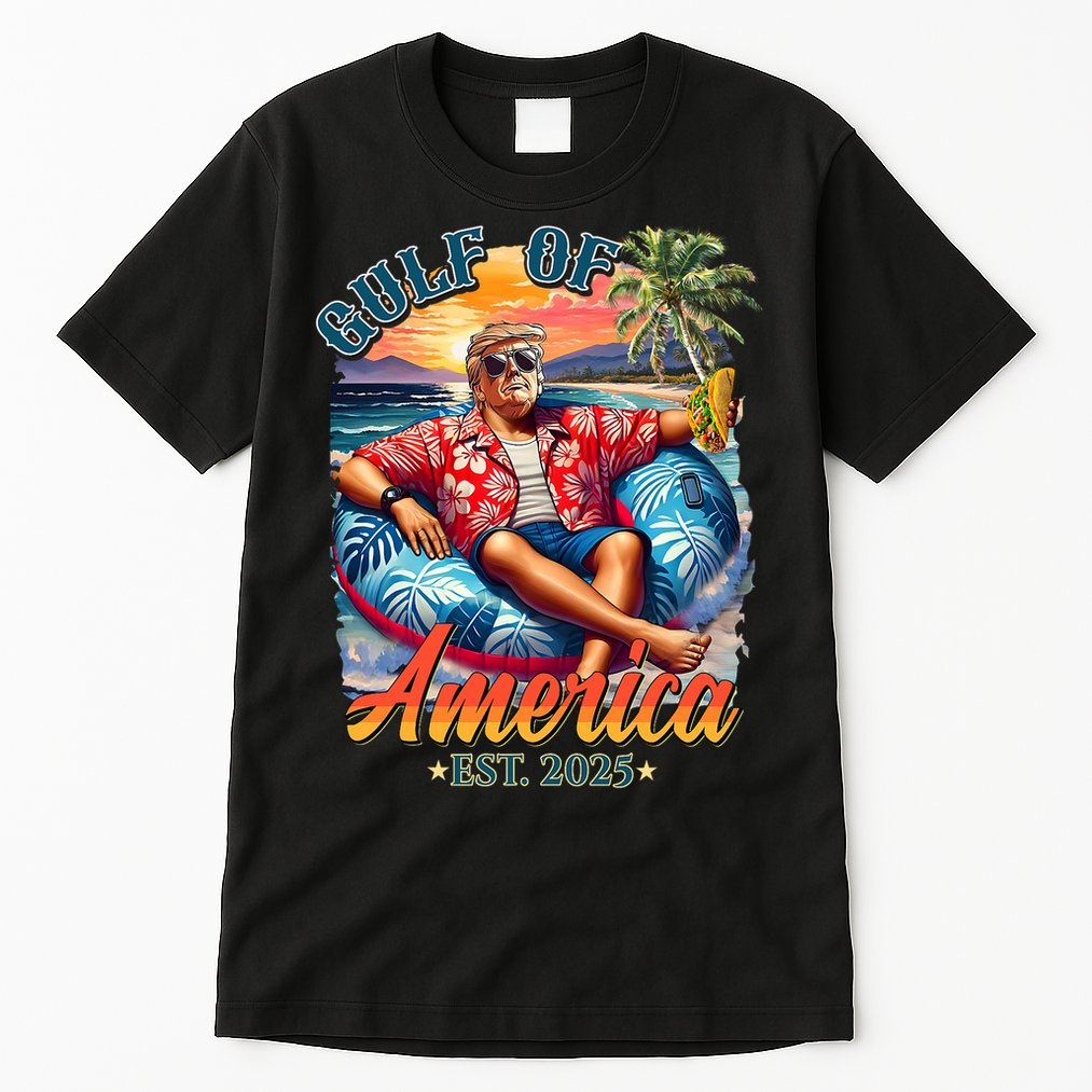 Gulf Of US America 2025 Trump Light Drink Gulf Mexico  Tall T-Shirt
