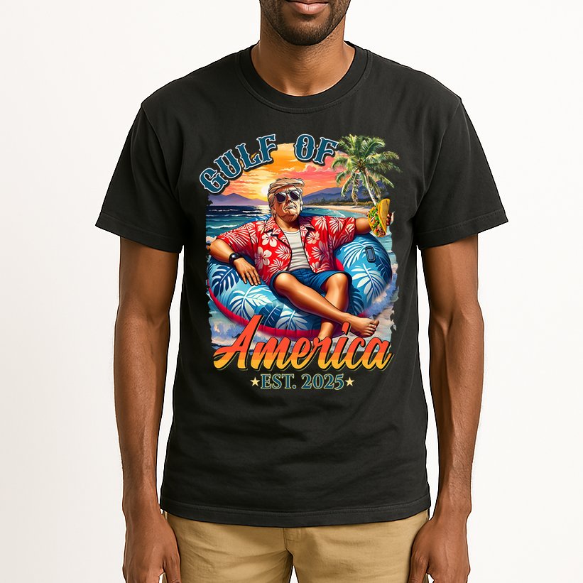 Gulf Of US America 2025 Trump Light Drink Gulf Mexico  Tall T-Shirt