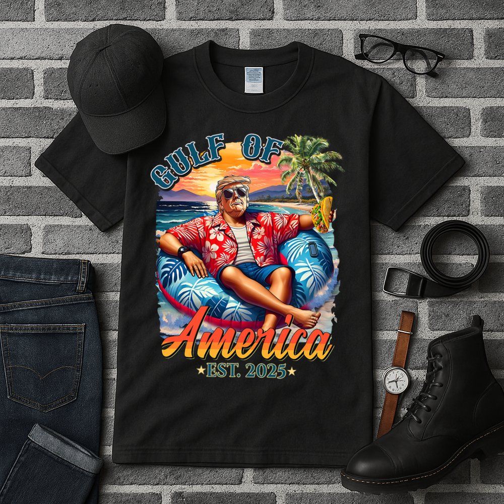 Gulf Of US America 2025 Trump Light Drink Gulf Mexico  Tall T-Shirt