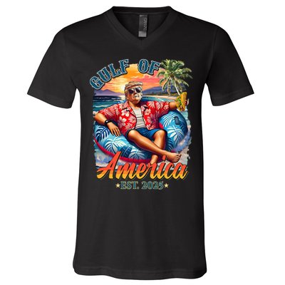 Gulf Of US America 2025 Trump Light Drink Gulf Mexico  V-Neck T-Shirt