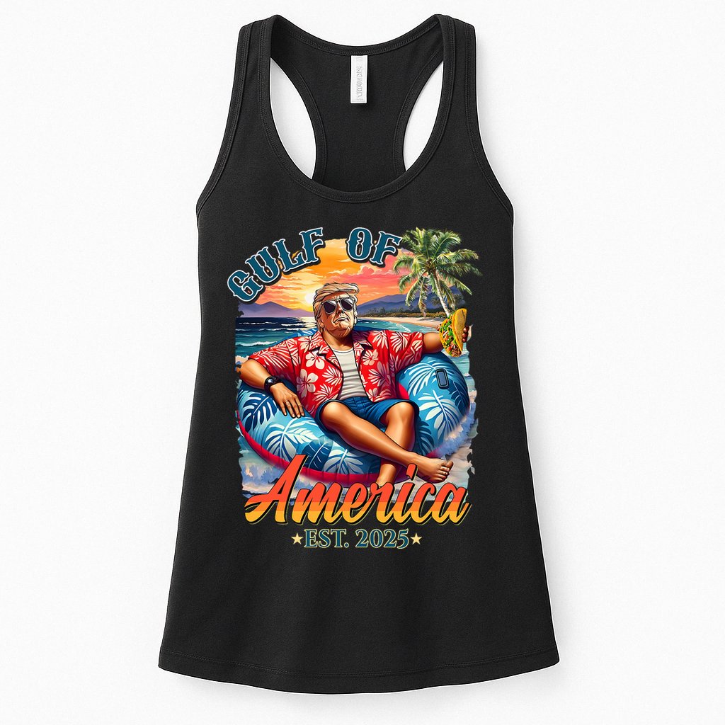 Gulf Of US America 2025 Trump Light Drink Gulf Mexico  Womens Tank Top