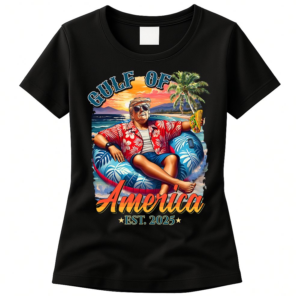 Gulf Of US America 2025 Trump Light Drink Gulf Mexico  Womens T-Shirt