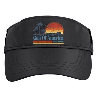 Gulf Of Us America Est 2025 Retro Vintage Beach Adult Drive Performance Visor