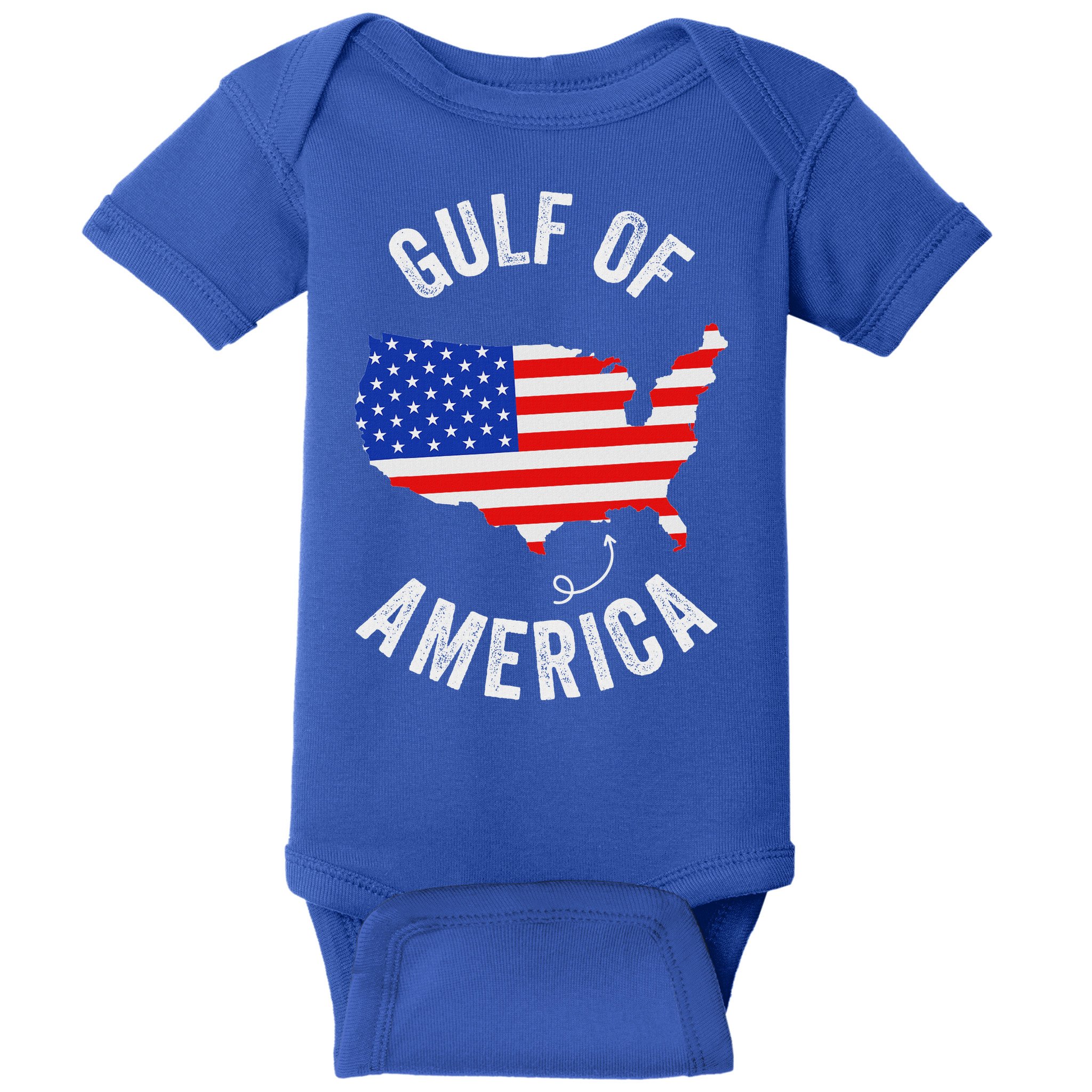 Gulf Of Usa America Funny Gulf Of Mexico Usa Flag Baby Bodysuit