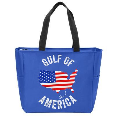 Gulf Of Usa America Funny Gulf Of Mexico Usa Flag Zip Tote Bag