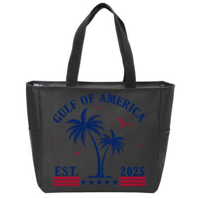 Gulf Of Usa America Retro Gulf Of Usa America Est 2025 Zip Tote Bag