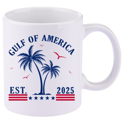 Gulf Of Usa America Retro Gulf Of Usa America Est 2025 11oz C Handle Ceramic Mug