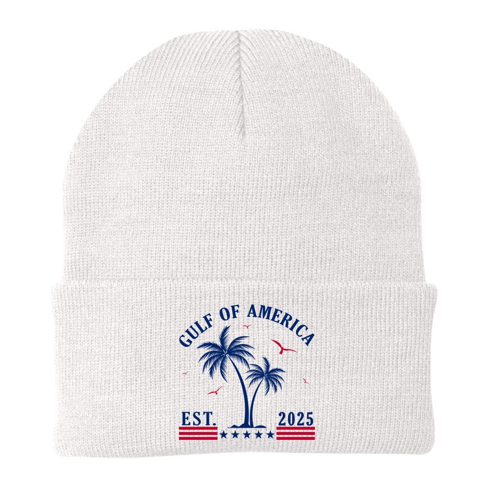 Gulf Of Usa America Retro Gulf Of Usa America Est 2025 Beanie