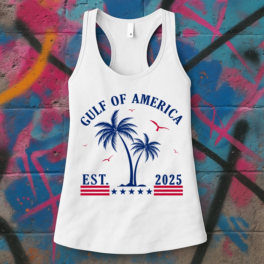 Gulf Of Usa America Retro Gulf Of Usa America Est 2025 Womens Tank Top