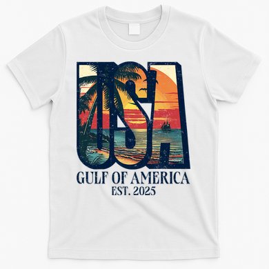 Gulf Of Us America Est 2025 Retro Vintage Beach T-Shirt