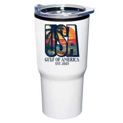 Gulf Of Us America Est 2025 Retro Vintage Beach Tumbler