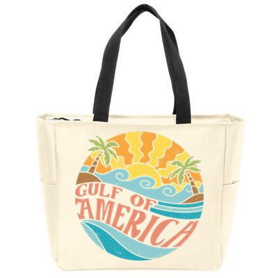Gulf Of Us America Est 2025 Retro Vintage Zip Tote Bag