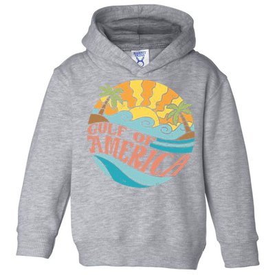 Gulf Of Us America Est 2025 Retro Vintage Toddler Hoodie