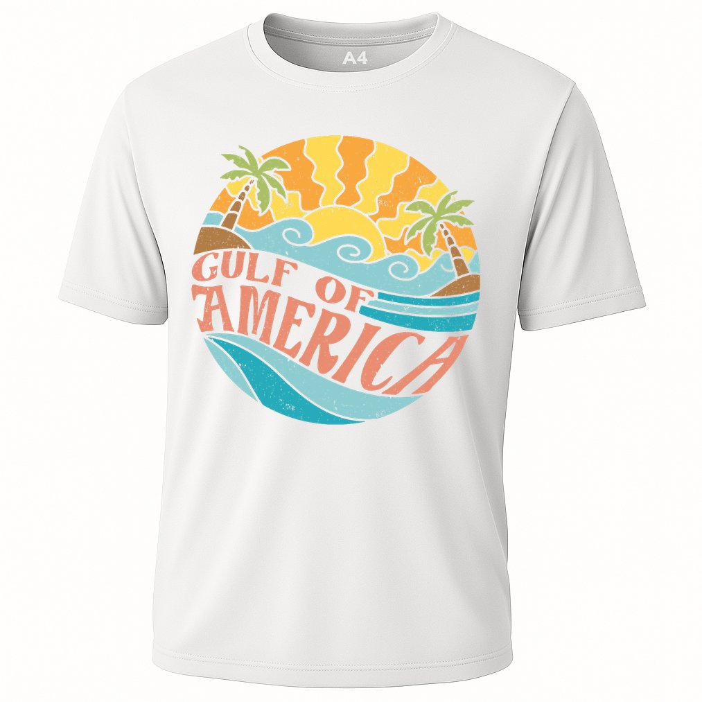 Gulf Of Us America Est 2025 Retro Vintage Cooling Performance Crew T-Shirt