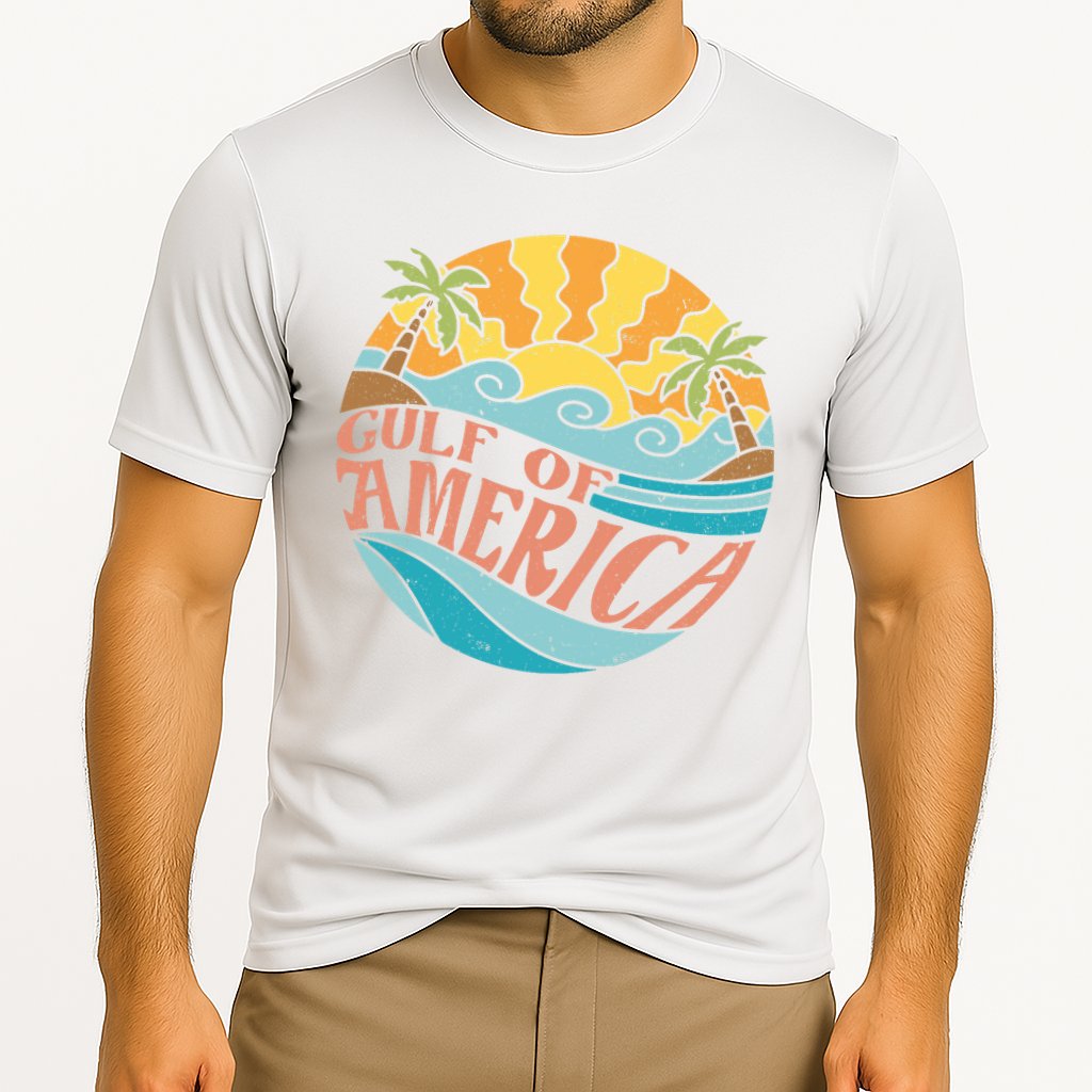 Gulf Of Us America Est 2025 Retro Vintage Cooling Performance Crew T-Shirt