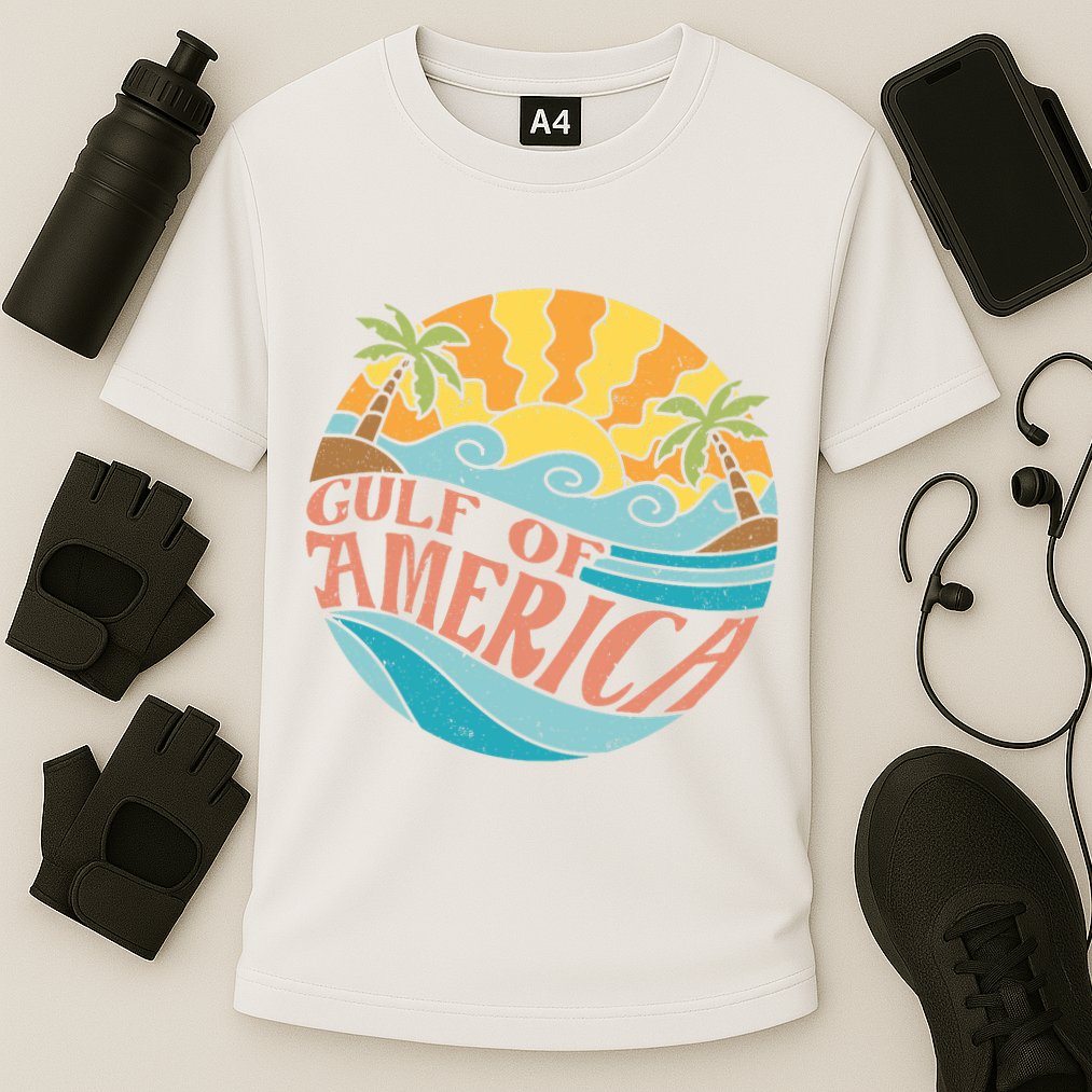 Gulf Of Us America Est 2025 Retro Vintage Cooling Performance Crew T-Shirt