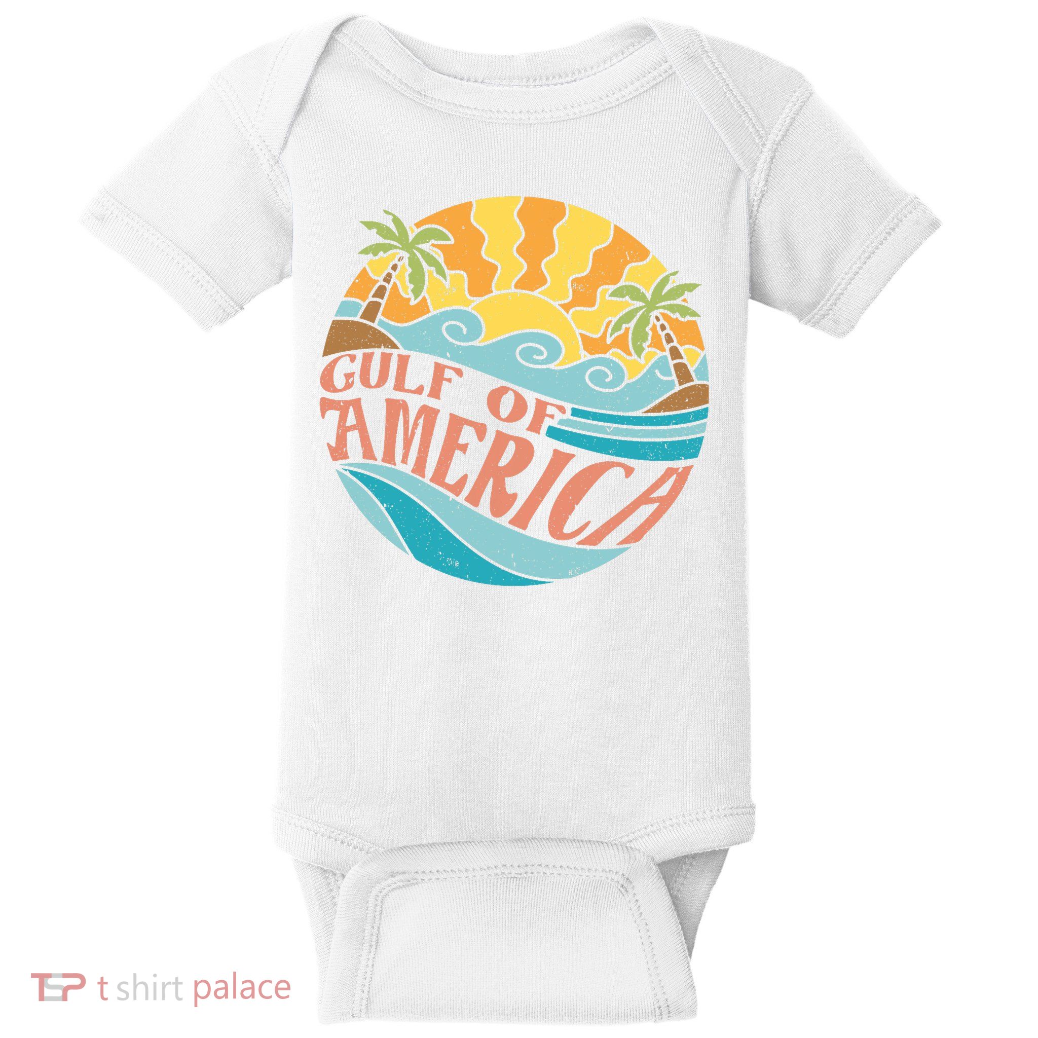 Gulf Of Us America Est 2025 Retro Vintage Baby Bodysuit